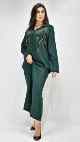 djellaba-jellaba-perles-crepe-vert-bouteille-femme-ocaftan-jellabamoderne-chic-prestige-glamour-classe-djellabahdour