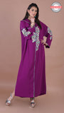 Djellaba-faitmain-berchman-broderie-handmade-violet-purple-hautecouture-ocaftan-crepedesoie-silkcrepe-embroidery-jellabamoderne-chic-prestige-glamour