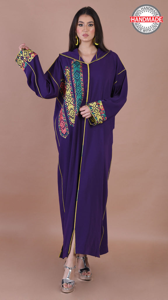 Islamic Clothing Djellaba Grenat Femme Soie Caftan Mauve Clair