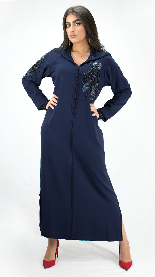 djellaba-bleumarine-dentelle-mouzouna-crepedesoie-moderne-chic-classe-prestige-jellaba2020