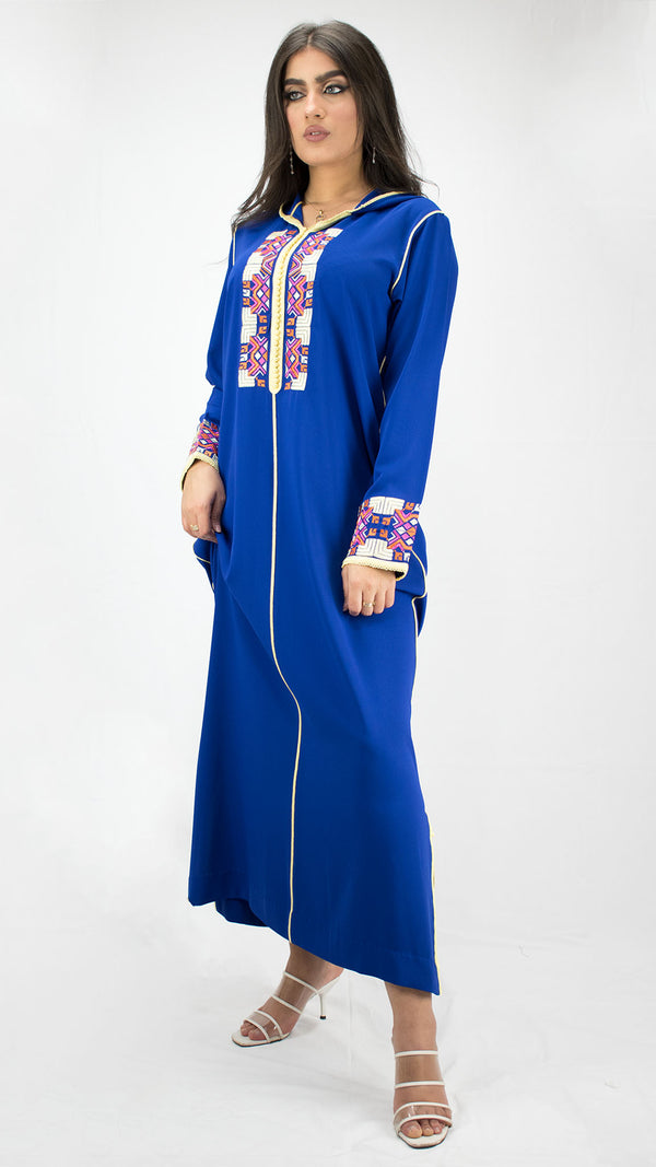 djellaba-bleuroi-ocaftan-crepedesoie-broderie-jellabamoderne-2020-chic-prestige-glamour-classe