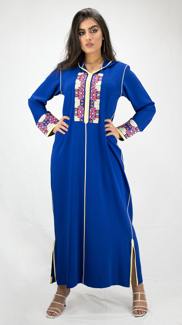 djellaba-bleuroi-ocaftan-crepedesoie-broderie-jellabamoderne-2020-chic-prestige-glamour-classe