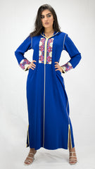 djellaba-bleuroi-ocaftan-crepedesoie-broderie-jellabamoderne-2020-chic-prestige-glamour-classe