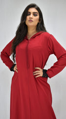 djellaba-jellaba-caftan-rouge-vif-ocaftan-jellaba moderne-2021-chic-prestige-glamour-classe