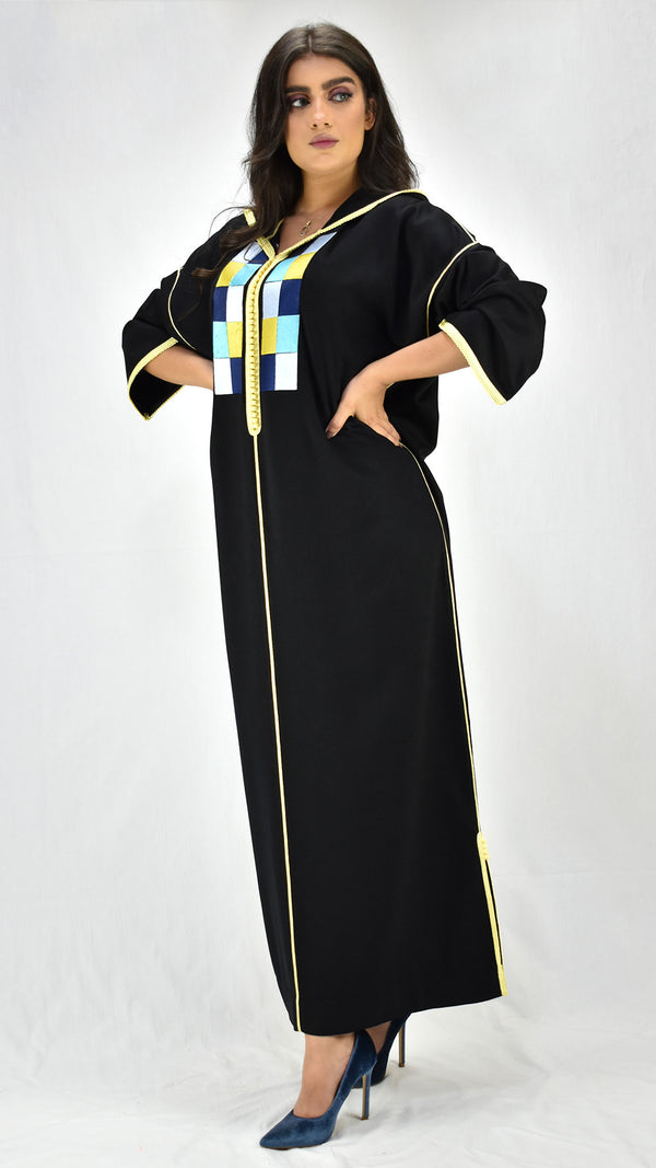 djellaba-jellaba-mekhzania-enligne-noir-noire-caftan-mlifa-broderie-motifgeometrique-jellabamoderne-chic-prestige-glamour-classy-fabulous-classe