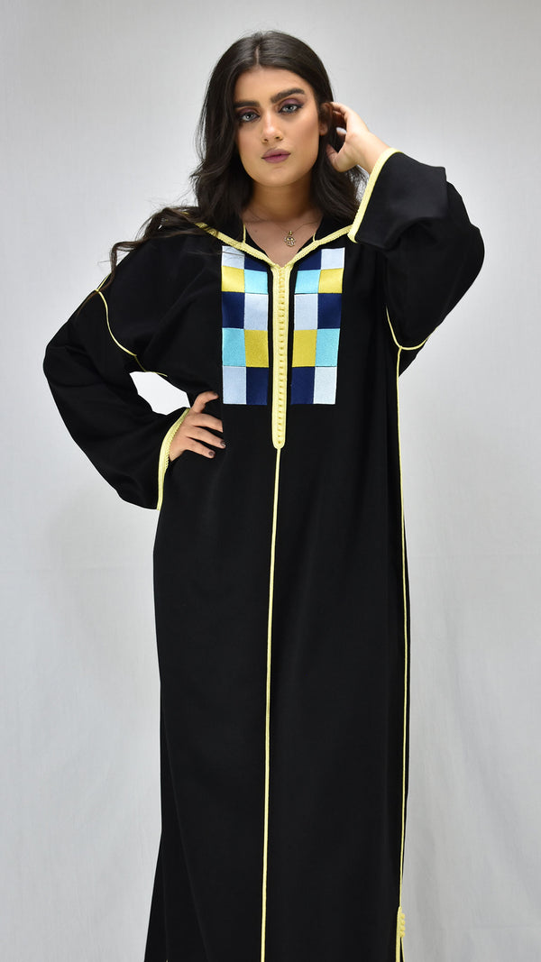 djellaba-jellaba-mekhzania-enligne-noir-noire-caftan-mlifa-broderie-motifgeometrique-jellabamoderne-chic-prestige-glamour-classy-fabulous-classe