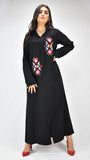 djellaba-jellaba-noir-enligne-caftan-broderie-motifgeometrique-jellabamoderne-chic-prestige-glamour-classe