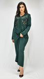 djellaba-jellaba-perles-crepe-vert-bouteille-femme-ocaftan-jellabamoderne-chic-prestige-glamour-classe-djellabahdour