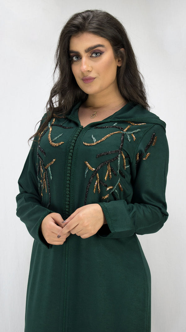 djellaba-jellaba-perles-crepe-vert-bouteille-femme-ocaftan-jellabamoderne-chic-prestige-glamour-classe-djellabahdour