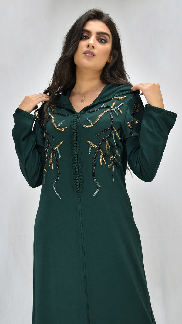 djellaba-jellaba-perles-crepe-vert-bouteille-femme-ocaftan-jellabamoderne-chic-prestige-glamour-classe-djellabahdour