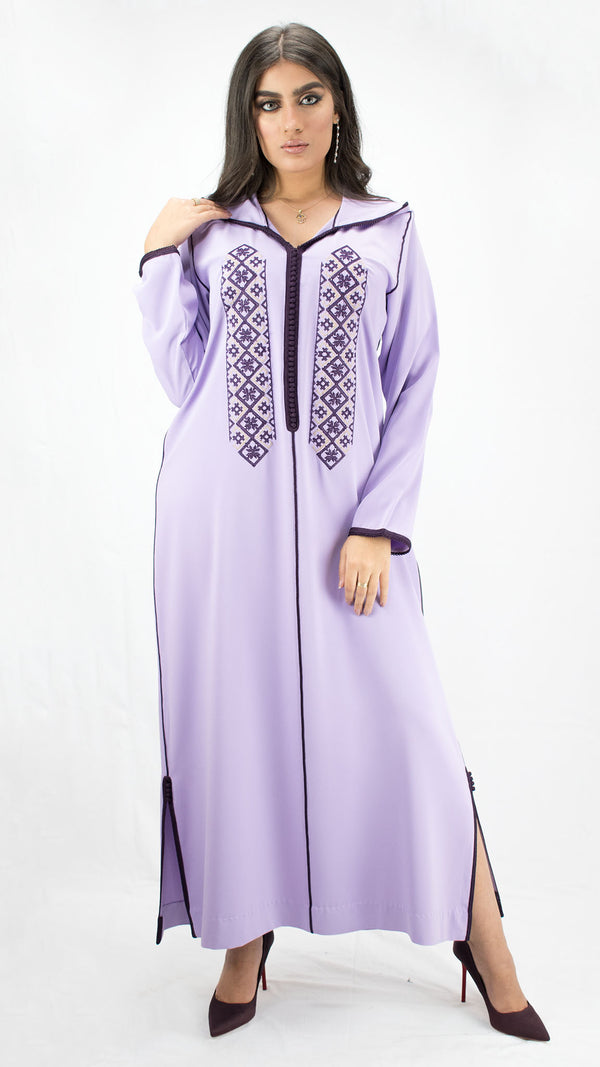 djellaba-mauvepastel-broderie-pointcroix-ocaftan-jellabamoderne-2020-chic-prestige-glamour-classe