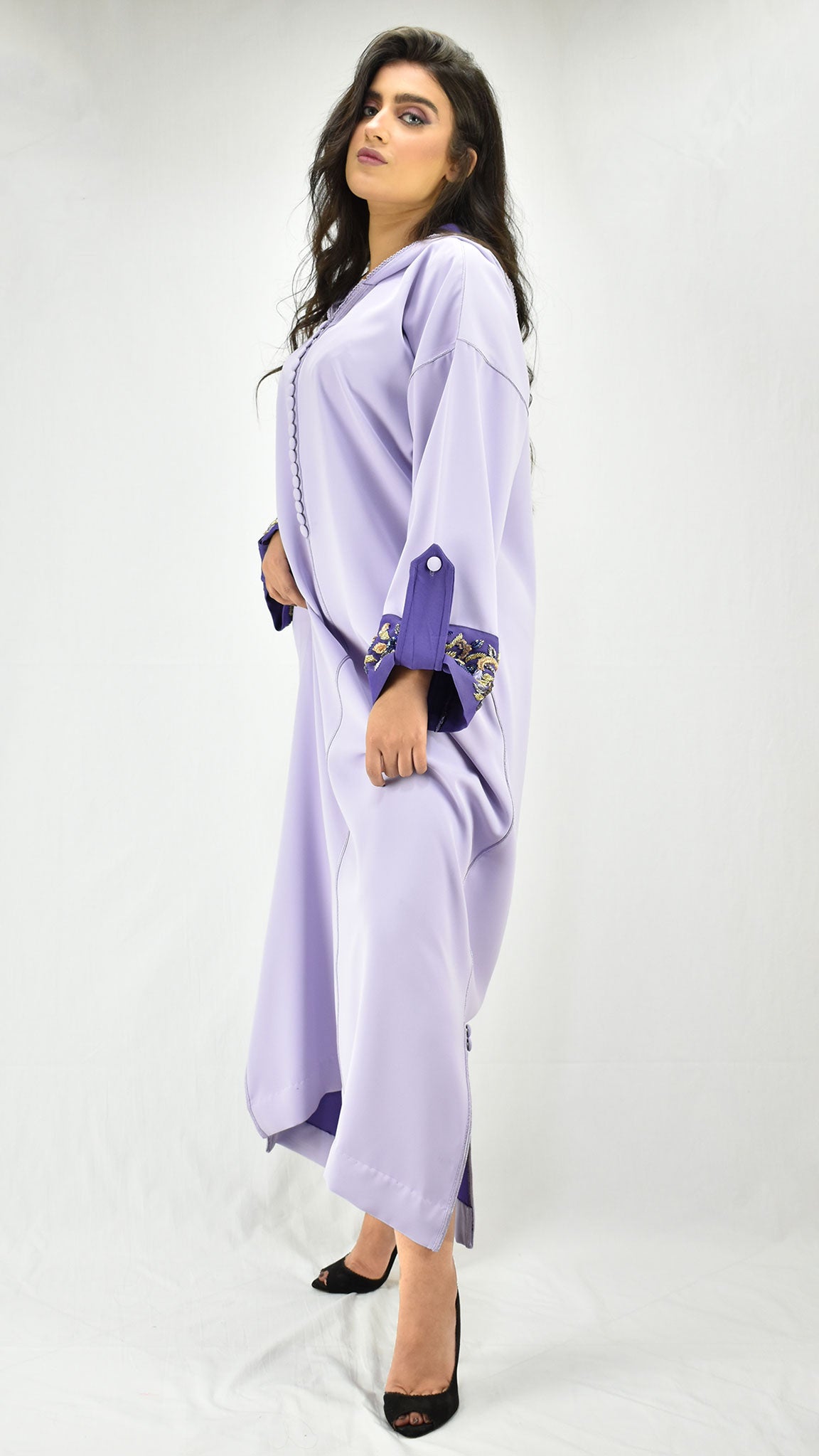 djellaba-mekhzania-crepe-jellaba-caftan-mauve pastel-bensouda-couture-ocaftan-jellaba moderne-chic-prestige-glamour-classe