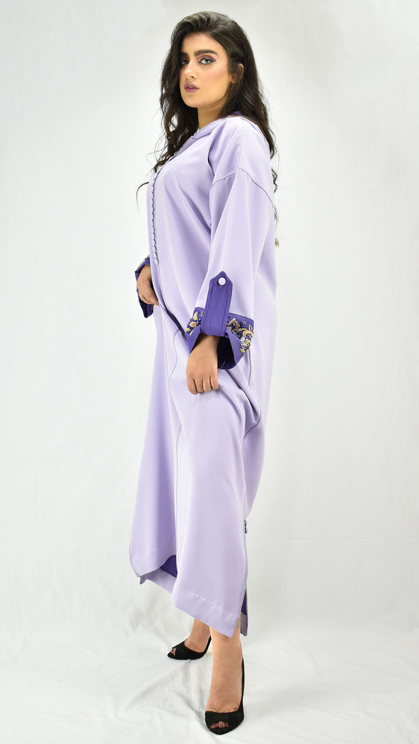 djellaba-mekhzania-crepe-jellaba-caftan-mauve pastel-bensouda-couture-ocaftan-jellaba moderne-chic-prestige-glamour-classe