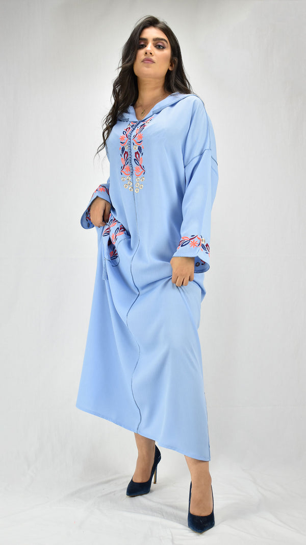 djellaba-mekhzania-jellaba-caftan-Bleu-ciel--poche-bensouda-couture-ocaftan-jellaba moderne-chic-prestige-glamour-classe