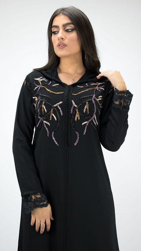 djellaba-perles-dentelle-noir-black-ocaftan-jellabamoderne-chic-prestige-glamour-classe-djellabahdour