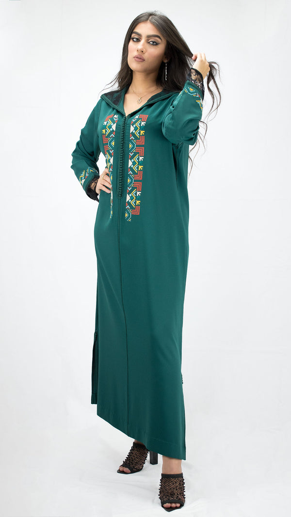djellaba_dentelle-vert_emeraude-point_croix-ocaftan-broderie-jellaba_moderne-2020-chic-prestige-glamour-classe
